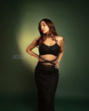 Dazzling Actress Malaika Arora in a Black Sequined Halter Crop Top And Palazzo Pants Photos 02
