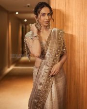 Dazzling Actress Rakul Preet Singh in a Gold Embroidered Saree Photos 02 Dazzling Actress Rakul Preet Singh in a Gold Embroidered Saree Photos 02