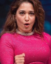 Dazzling Actress Tamannaah Bhatia in a Hot Pink Sparkly Jumpsuit Photos 04