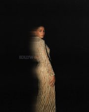 Dazzling Alia Bhatt in a Gold Glittering Bodycon Naked Dress Pictures 01