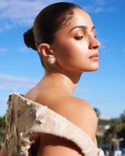 Dazzling Alia Bhatt in an Off Shoulder Half Cream Floral Gown at Cannes 2025 Photos 06