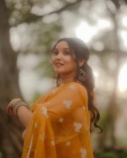 Dazzling Anikha Surendran in a Yellow Saree Pictures 03