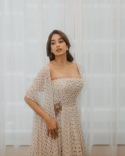 Dazzling Janhvi Kapoor in a Miu Miu One Shoulder Ivory Gown Pictures 03