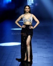 Dazzling Rakul Preet Singh in a Black and White Thigh Slit Gown walking the Ramp at Lakme Fashion Week Photos 03 Dazzling Rakul Preet Singh in a Black and White Thigh Slit Gown walking the Ramp at Lakme Fashion Week Photos 03