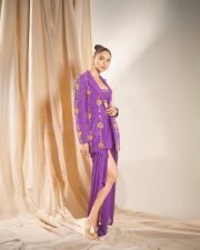 Dazzling Rakul Preet Singh in a Purple Silk Blazer with Thigh Slit Skirt Photos 04 Dazzling Rakul Preet Singh in a Purple Silk Blazer with Thigh Slit Skirt Photos 04