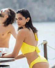 Deepika Padukone Yellow Bikini Photo 01