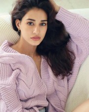 Disha Patani in a Lavender Top Photos 02