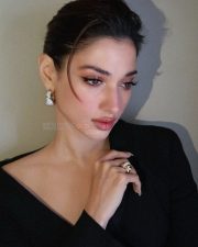 Do You Wanna Partner Actress Tamannaah Bhatia in a Black Long Sleeved Mini Dress Pictures 01