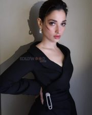 Do You Wanna Partner Actress Tamannaah Bhatia in a Black Long Sleeved Mini Dress Pictures 02