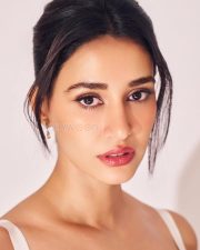 Dream Girl Disha Patani in a White Figure Hugging Lace Dress with Cleavage Photos 10