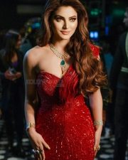 Drop Dead Gorgeous Urvashi Rautela in a Red Valentine One Shoulder Dress Photos 01