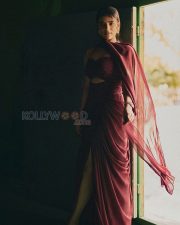 Elegant Actress Aishwarya Rajesh in a Maroon Draped Saree Gown Photos 04 Elegant Actress Aishwarya Rajesh in a Maroon Draped Saree Gown Photos 04