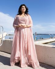 Elegant Pranitha Subhash in a Pastel Pink Lehenga at Cannes 2025 Photos 01