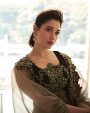 Elegant Tamannaah Bhatia in a Black Outfit Photos 01