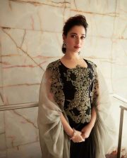 Elegant Tamannaah Bhatia in a Black Outfit Photos 02