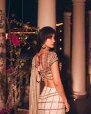 Enchanting Actress Disha Patani in a Cream Saree Photos 04