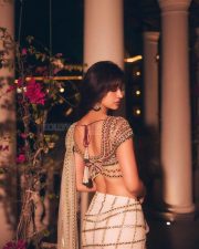Enchanting Actress Disha Patani in a Cream Saree Photos 05