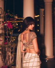Enchanting Actress Disha Patani in a Cream Saree Photos 05