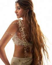 Ethereal Actress Ananya Panday in a White Pearl Embellished Bridal Lehenga Blouse with Maang Tikka Photos 04