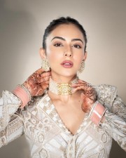 Ethnic Beauty Rakul Preet Singh in an Ivory Embellished Sharara Set Photos 02
