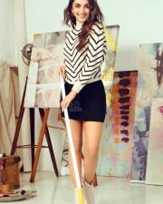 Fashion Babe Kiara Advani in a Black and White Striped Top Photo 01