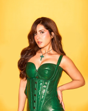 Fiery Raashii Khanna Cleavage in a Green Snake Print Corset Top And Pencil Skirt Set Photos 10