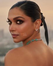 Flawless Deepika Padukone in a Black Gown at Cartier Dubai Event Photos 01
