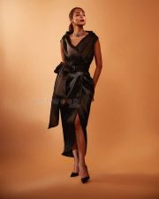 Flawless Malaika Arora in a Black Organza Shawl Collar Wrap Dress Photos 07 Flawless Malaika Arora in a Black Organza Shawl Collar Wrap Dress Photos 07