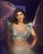 Glam Actress Yashika Aannand in a Teal Lehenga Photos 01