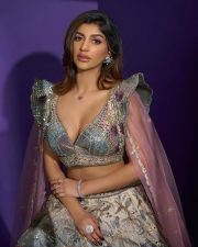Glam Actress Yashika Aannand in a Teal Lehenga Photos 02