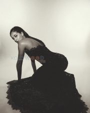 Glamorous Actress Ananya Panday in a Black Sequined Halterneck Gown Photos 06