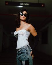 Glamorous Deepti Sati in a White Tie Corset Top with Denim Pant Photos 01