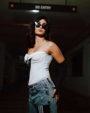 Glamorous Deepti Sati in a White Tie Corset Top with Denim Pant Photos 01