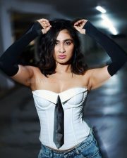Glamorous Deepti Sati in a White Tie Corset Top with Denim Pant Photos 04