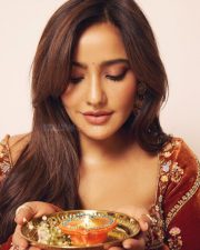 Glamorous Neha Sharma in a Rust Velvet Lehenga Photos 04 Glamorous Neha Sharma in a Rust Velvet Lehenga Photos 04