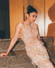 Glamorous Rakul Preet Singh in a Sheer Ivory Gown Photos 02