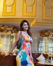 Glamorous Yashika Aannand in a Floral Maxi Dress Pictures 02