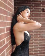 Glamourous Disha Patani in a Black Backless Deep Neck Slip Dress Photos 04