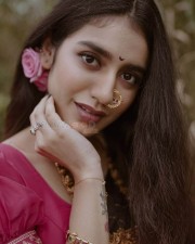 Gorgeous Actress Priya Prakash Varrier in Black Saree Photos 01