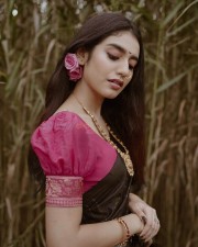 Gorgeous Actress Priya Prakash Varrier in Black Saree Photos 02