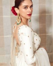 Gorgeous Aditi Rao Hydari in a White Salwar Photo 01