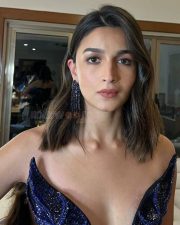 Gorgeous Alia Bhatt in a Thigh Slit Gown at Anant Ambani Radhika Merchant Pre Wedding Bash Photos 05