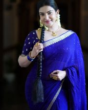 Gorgeous Honey Rose in a Blue Saree Photos 01 Gorgeous Honey Rose in a Blue Saree Photos 01