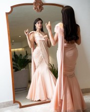 Gorgeous Jacqueliene Fernandez in a Blush Pink Saree Photoshoot Pictures 04