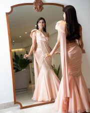 Gorgeous Jacqueliene Fernandez in a Blush Pink Saree Photoshoot Pictures 05