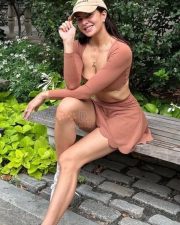 Gorgeous Jacqueline Fernandes in a Brown Crop Top with Mini Skirt Pictures 01 Gorgeous Jacqueline Fernandes in a Brown Crop Top with Mini Skirt Pictures 01