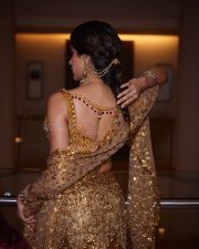 Gorgeous Janhvi Kapoor in a Embellished Gold Lehenga at Anant Ambani and Radhika Merchant Wedding Photos 02 Gorgeous Janhvi Kapoor in a Embellished Gold Lehenga at Anant Ambani and Radhika Merchant Wedding Photos 02