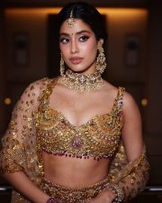 Gorgeous Janhvi Kapoor in a Embellished Gold Lehenga at Anant Ambani and Radhika Merchant Wedding Photos 05 Gorgeous Janhvi Kapoor in a Embellished Gold Lehenga at Anant Ambani and Radhika Merchant Wedding Photos 05