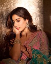 Gorgeous Janhvi Kapoor in an Embroidered Butterfly Netted Baby Pink Saree with a Green Pallu and Infinity Hemline Blouse Photos 01 Gorgeous Janhvi Kapoor in an Embroidered Butterfly Netted Baby Pink Saree with a Green Pallu and Infinity Hemline Blouse Photos 01