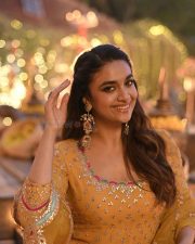Gorgeous Keerthy Suresh in a Yellow Sharara with U Neckline Pictures 02 Gorgeous Keerthy Suresh in a Yellow Sharara with U Neckline Pictures 02